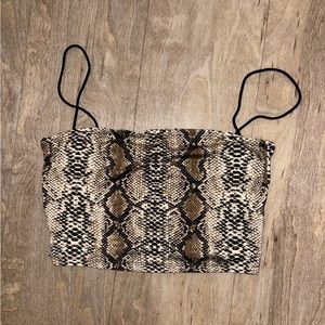 Snakeprint Crop Top